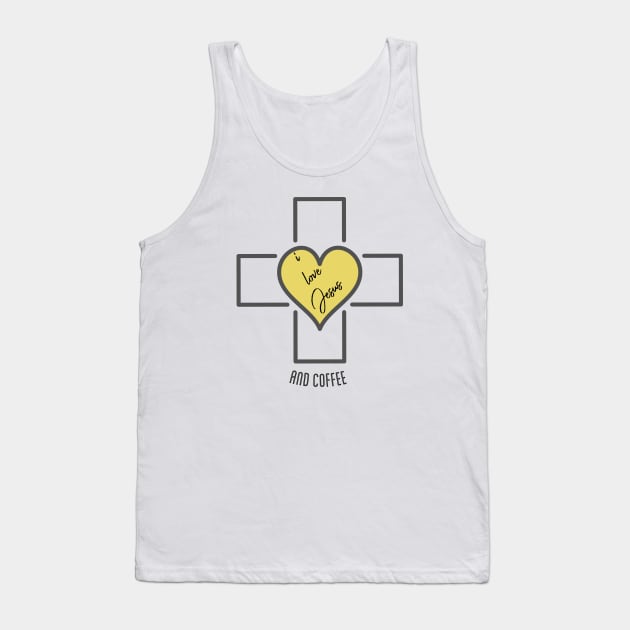 I Love Jesus And Coffee Tank Top by Viral Bliss